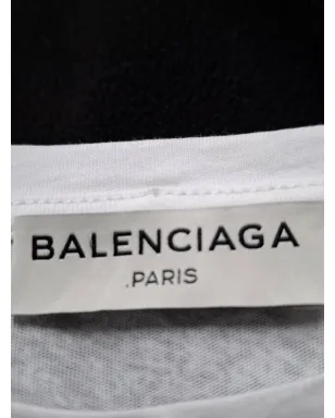 Balenciaga ビンテージ スプラッシュエフェクト クルーネック Tシャツ - ホワイト - サムネイル4
