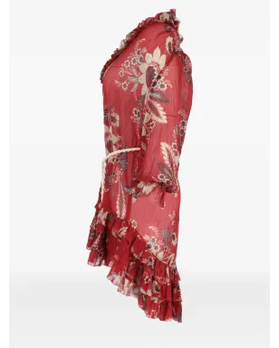 ZIMMERMANN 花柄プリントのフリル付きミニドレス - サムネイル2