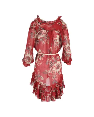ZIMMERMANN 花柄プリントのフリル付きミニドレス - サムネイル3