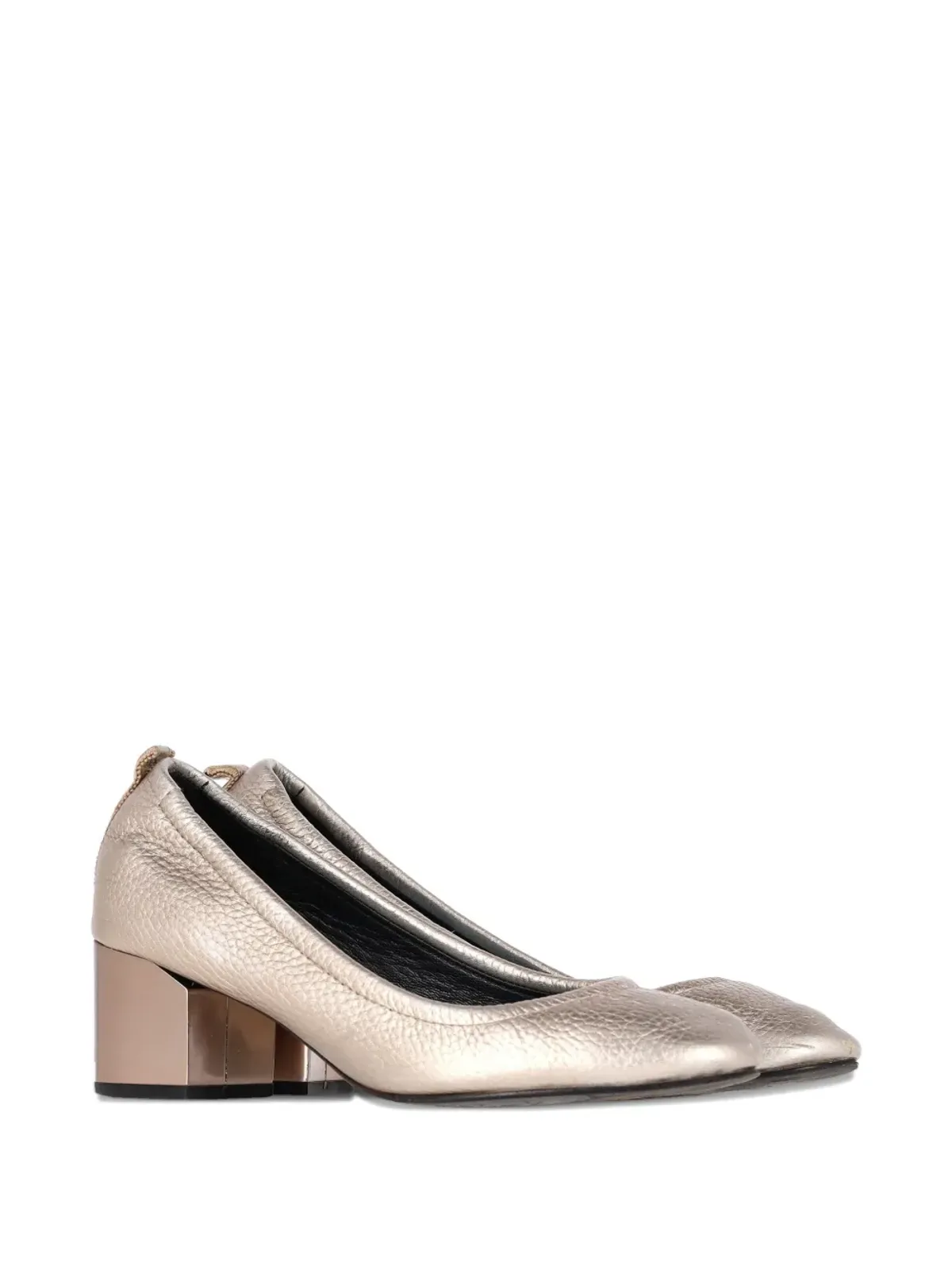 Lanvin Pre-Owned キューブヒール バレリーナパンプス - 画像2