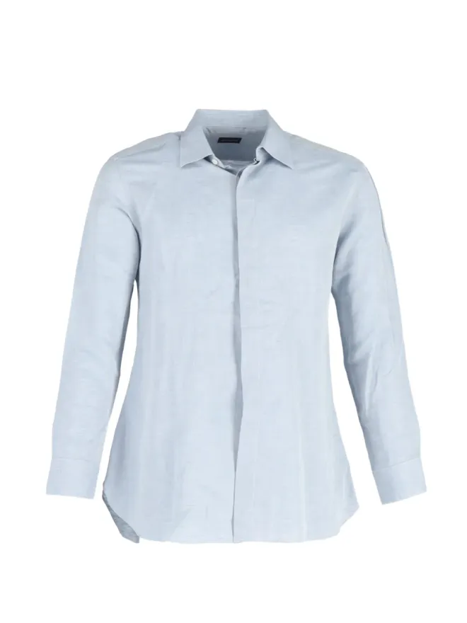 Ermenegildo Zegna Vintage Ermenegildo Zegna Vintage buttoned long-sleeve shirt - Blueの商品画像