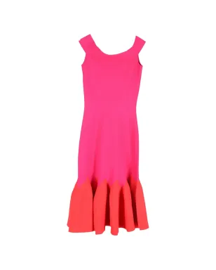 Alexander McQueen Pre-Owned ジャカードニット オフショルダードレス - ピンク - サムネイル2