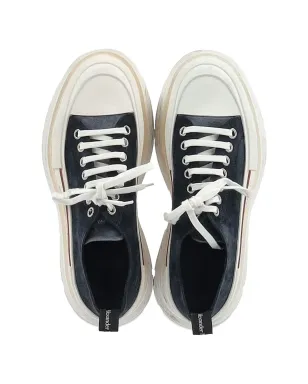 Alexander McQueen ビンテージ スエードスニーカー - ブルー - サムネイル4