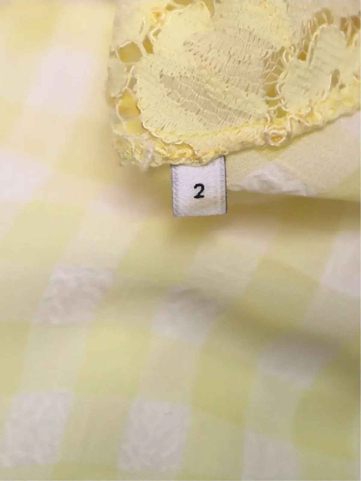 SANDRO checkered lace sleeveless top - Yellow - 画像5