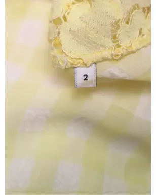 SANDRO checkered lace sleeveless top - Yellow - サムネイル5