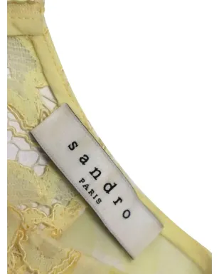 SANDRO checkered lace sleeveless top - Yellow - サムネイル4