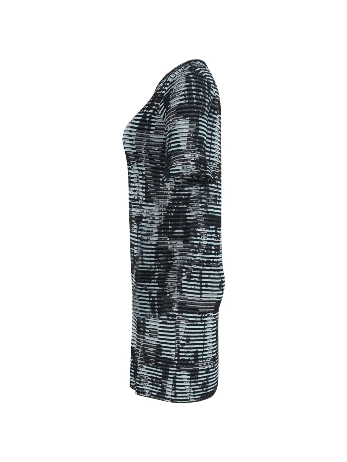 M Missoni Vintage ストライプ柄 ラウンドカラー ミニドレス - 画像3
