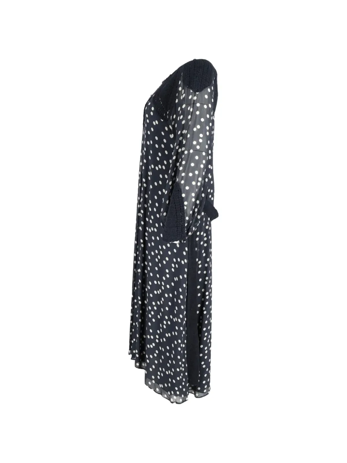 Rixo Irene crochet-detail polka-dot dress - Blue - 画像3