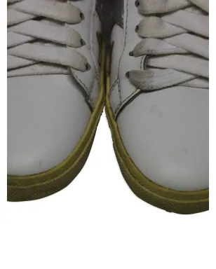 Saint Laurent Pre-Owned メタリックスター レザー スニーカー - ホワイト - サムネイル5
