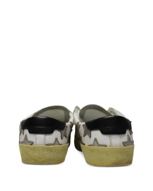 Saint Laurent Pre-Owned メタリックスター レザー スニーカー - ホワイト - サムネイル3