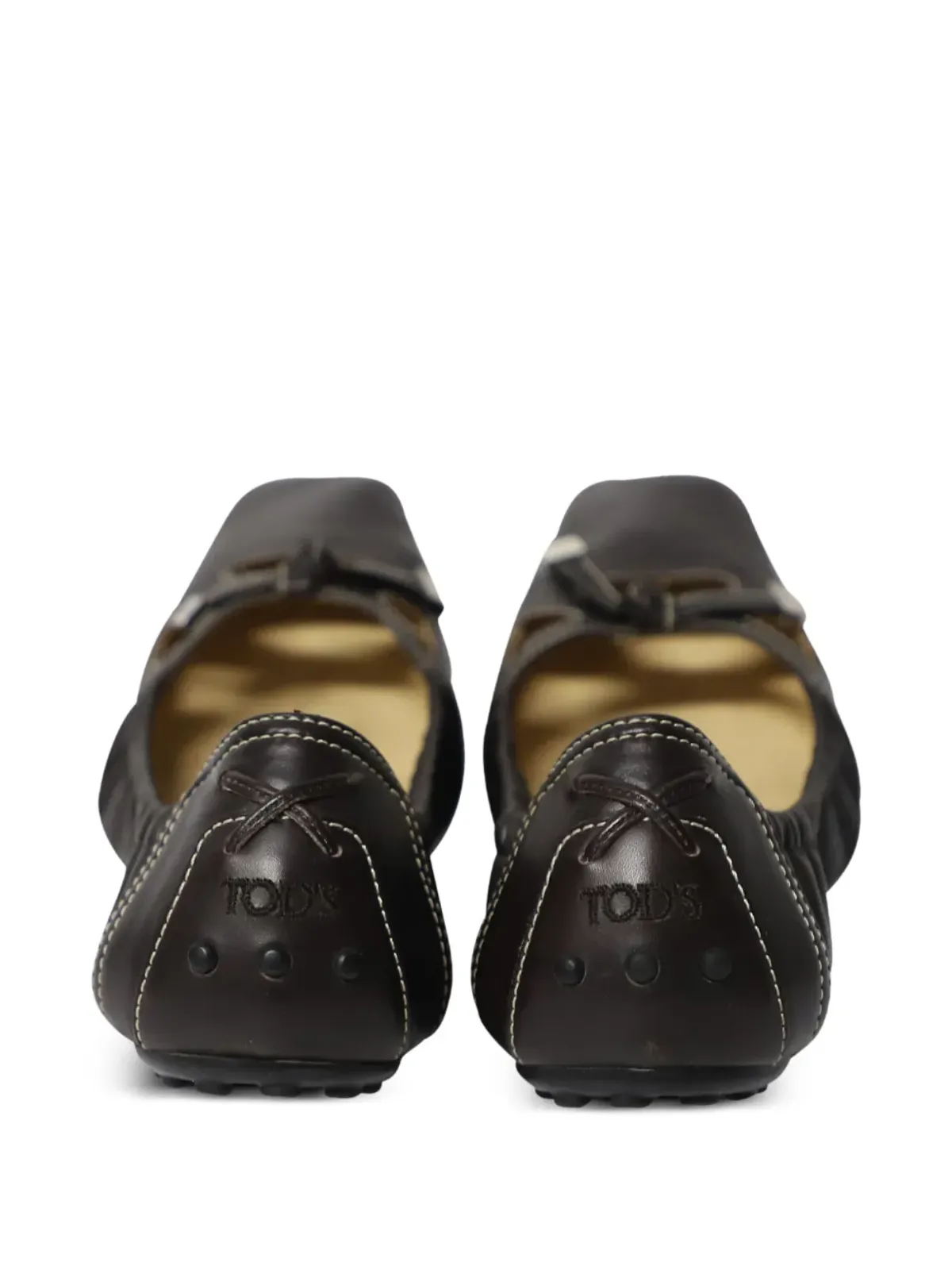 Tod's Vintage ボウ・スクランチ バレエフラット - 画像5