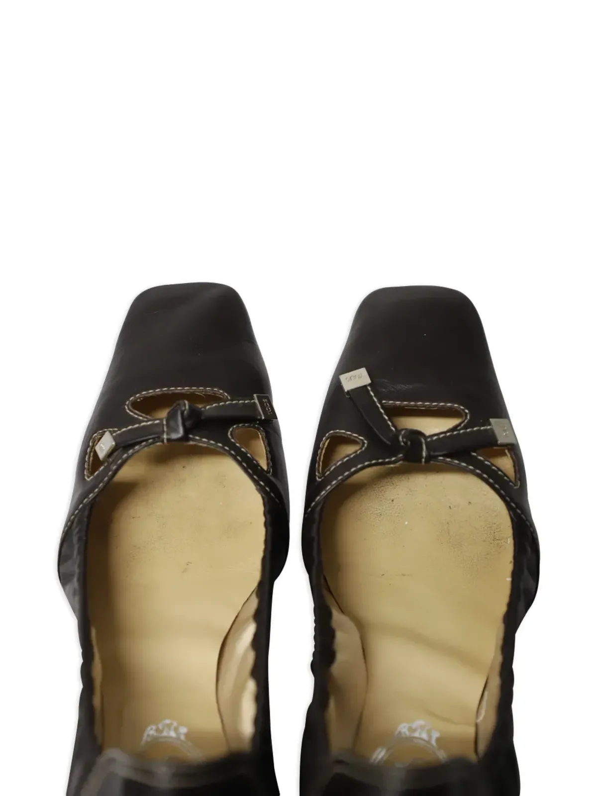 Tod's Vintage ボウ・スクランチ バレエフラット - 画像3