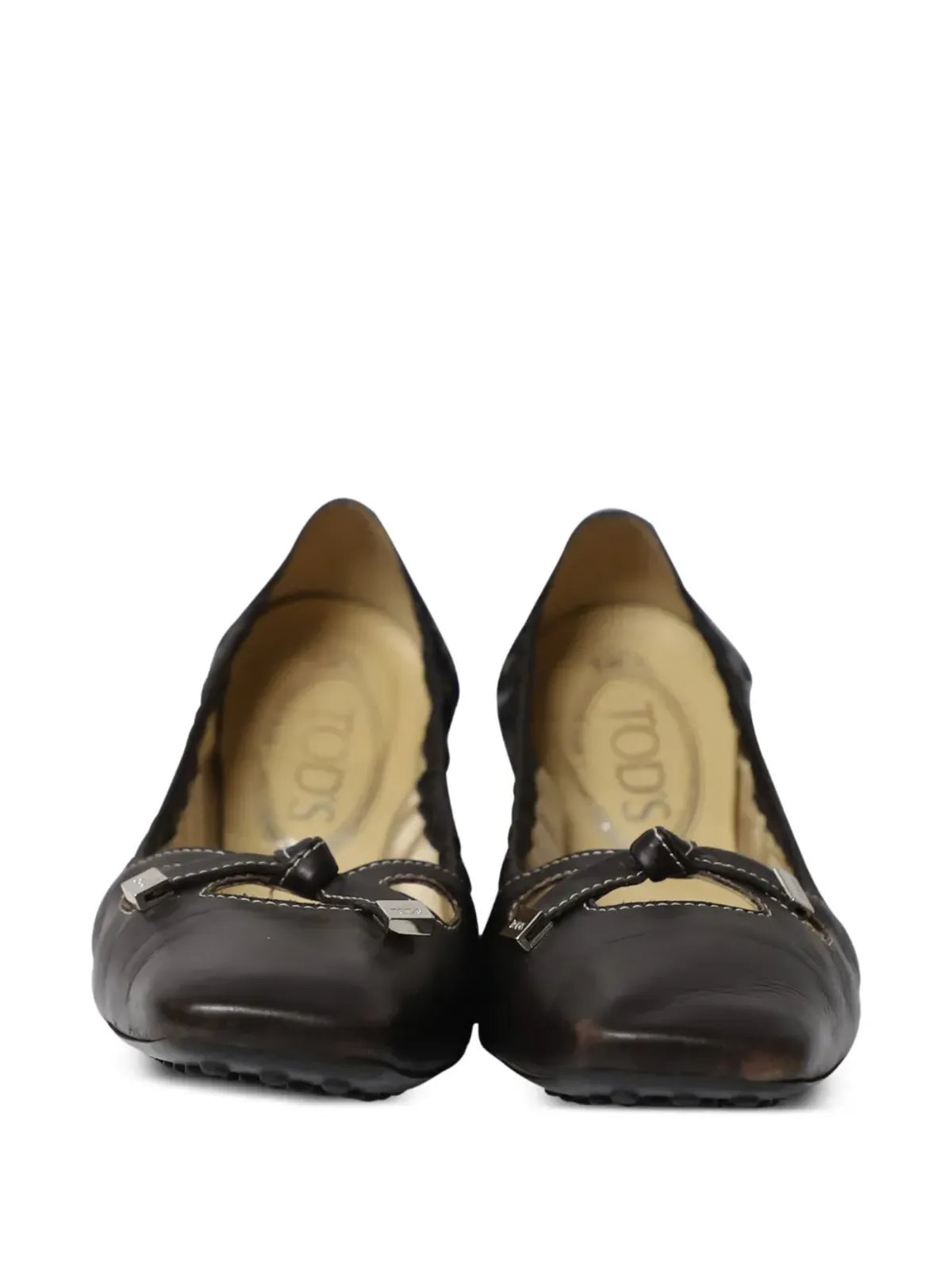 Tod's Vintage ボウ・スクランチ バレエフラット - 画像4