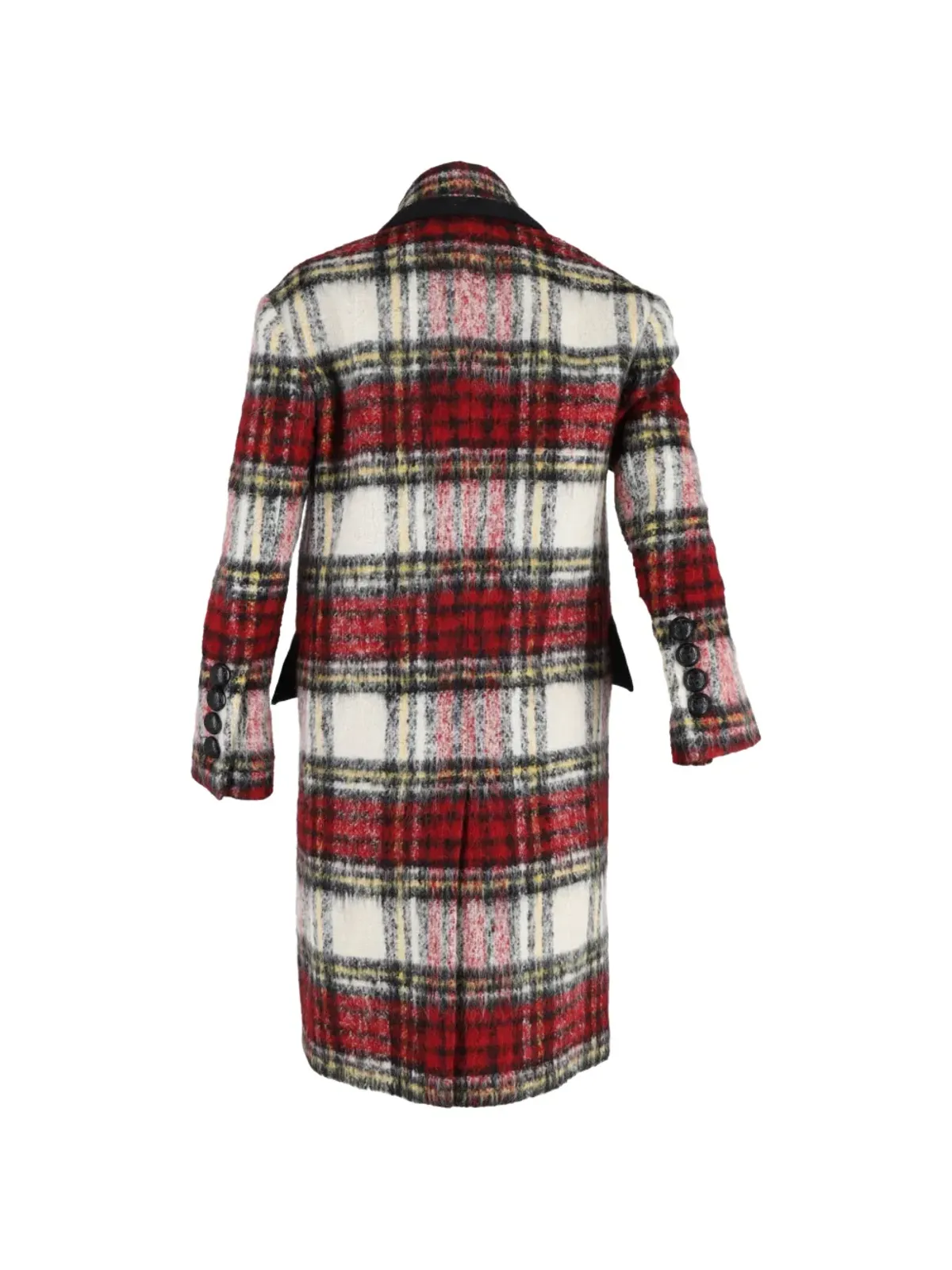 Burberry Pre-Owned チェック柄ダブルブレストコート - レッド - 画像2