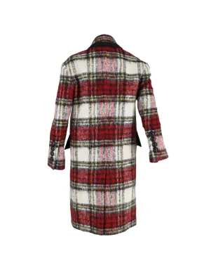 Burberry Pre-Owned チェック柄ダブルブレストコート - レッド - サムネイル2
