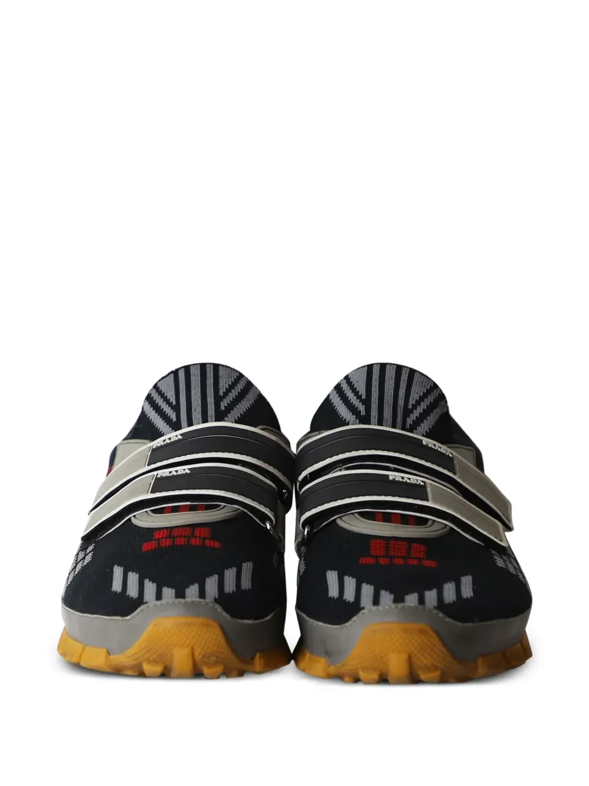 Prada Pre-Owned クロスセクションニットスニーカー - 画像5