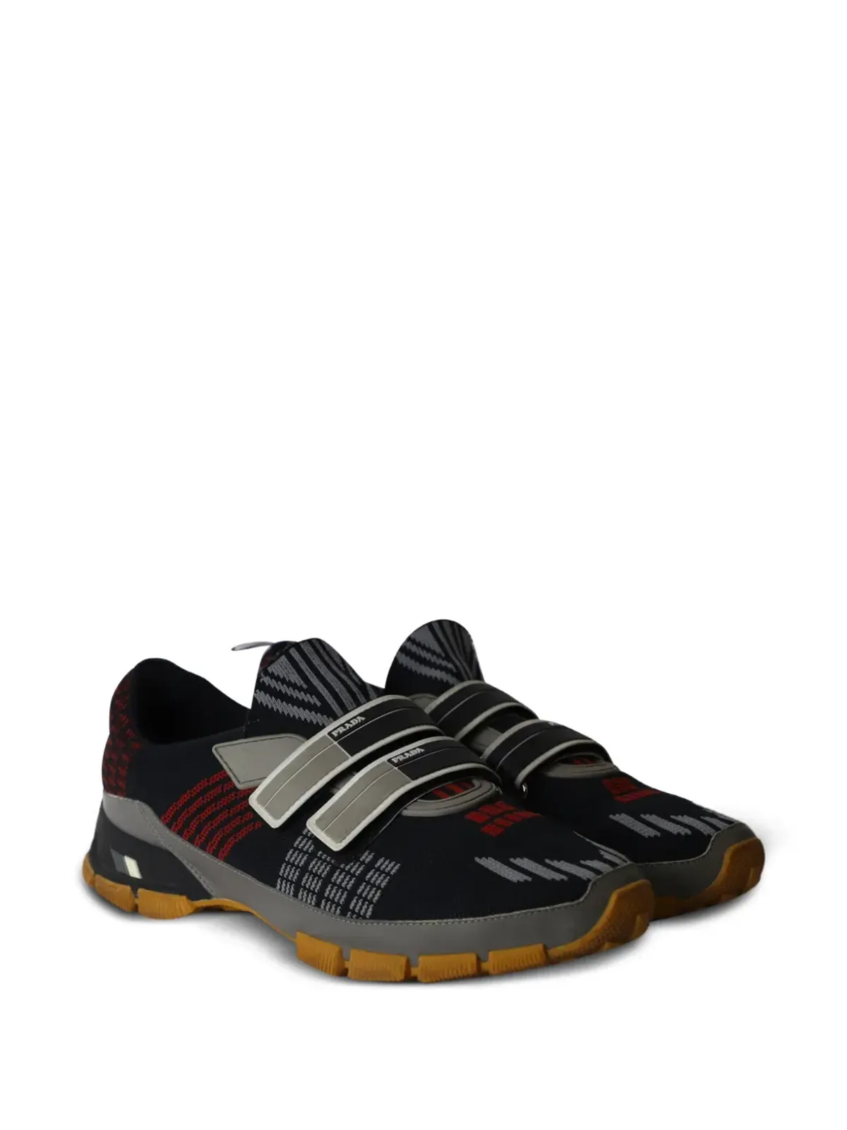 Prada Pre-Owned クロスセクションニットスニーカー - 画像2