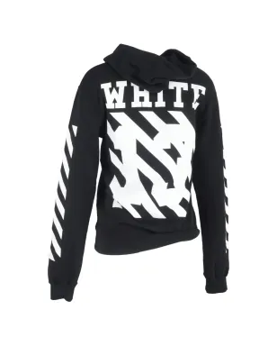 Off-White ビンテージ Diag Arrow スリムフーディ ブラック - サムネイル2
