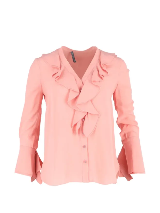 Alexander McQueen Pre-Owned Alexander McQueen Pre-Owned ラッフルシャツ - ピンクの商品画像