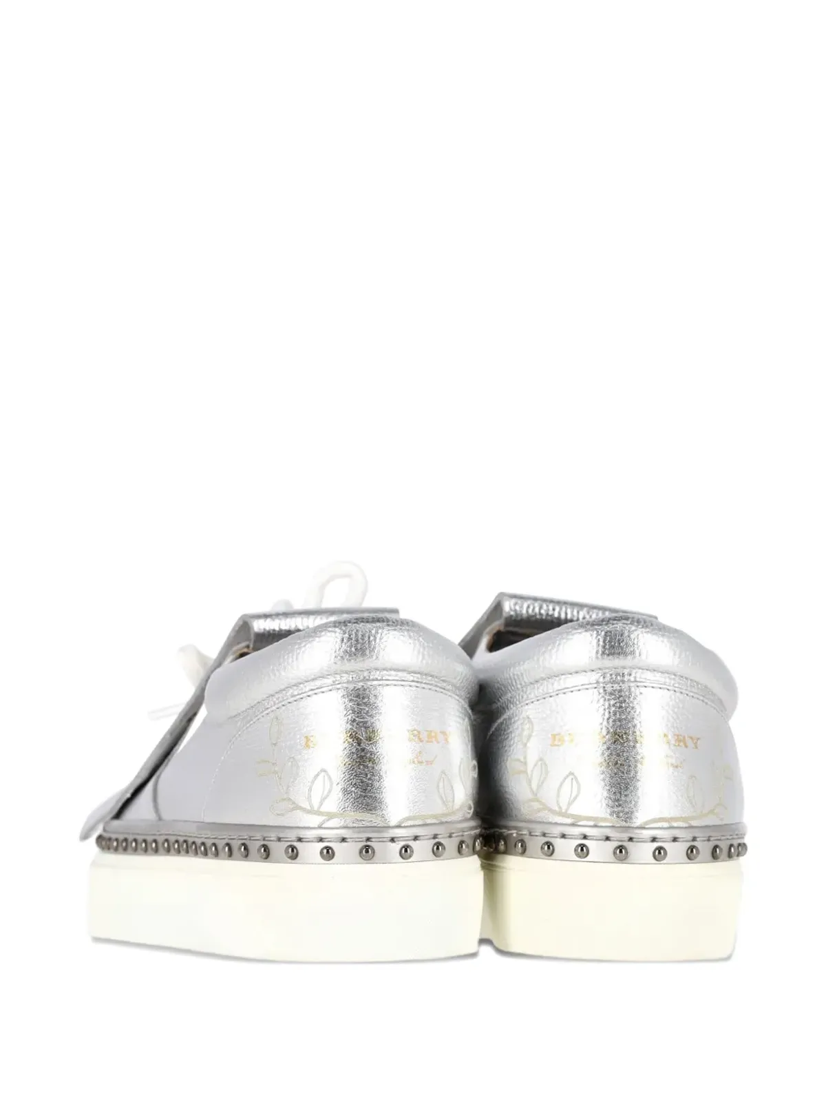 Burberry Pre-Owned キルトフリンジディテール・スリップオンスニーカー - 画像2