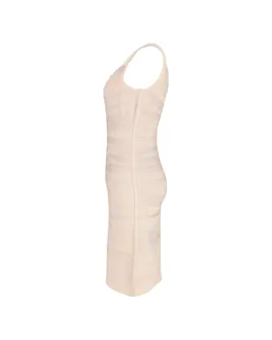 Herve Leger Gemma chain-link dress - ベージュ - サムネイル3