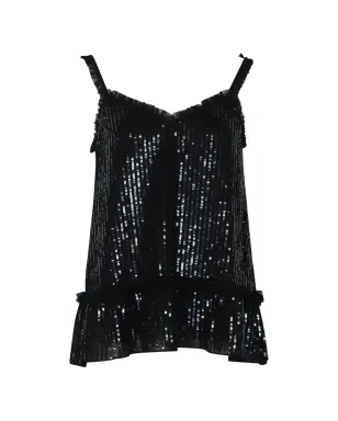 alice + olivia スパンコールトップス - ブラック - サムネイル1