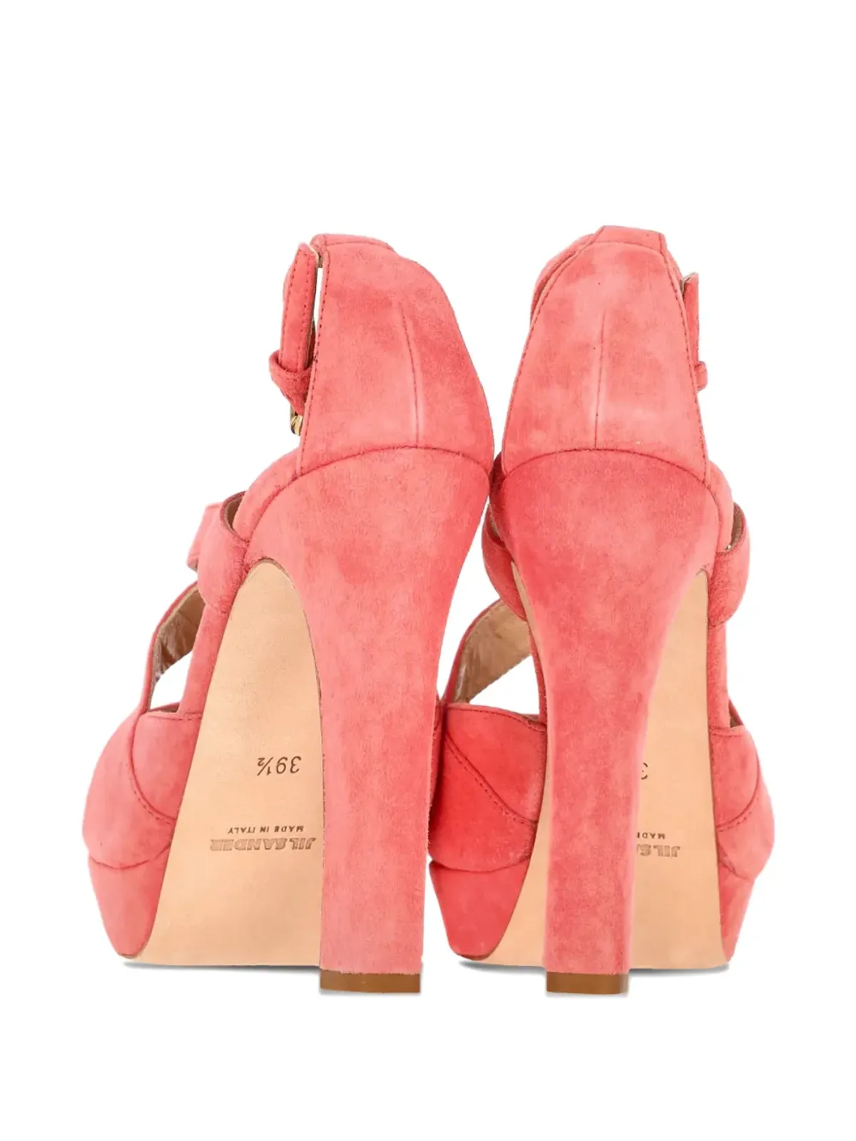 Jil Sander Pre-Owned クロスストラップ・プラットフォームヒールパンプス - ピンク - 画像3
