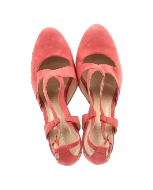 Jil Sander Pre-Owned クロスストラップ・プラットフォームヒールパンプス - ピンク - サムネイル4