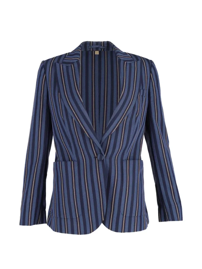 Burberry Pre-Owned Burberry Pre-Owned ストライプ柄 シングルブレスト ブレザーの商品画像