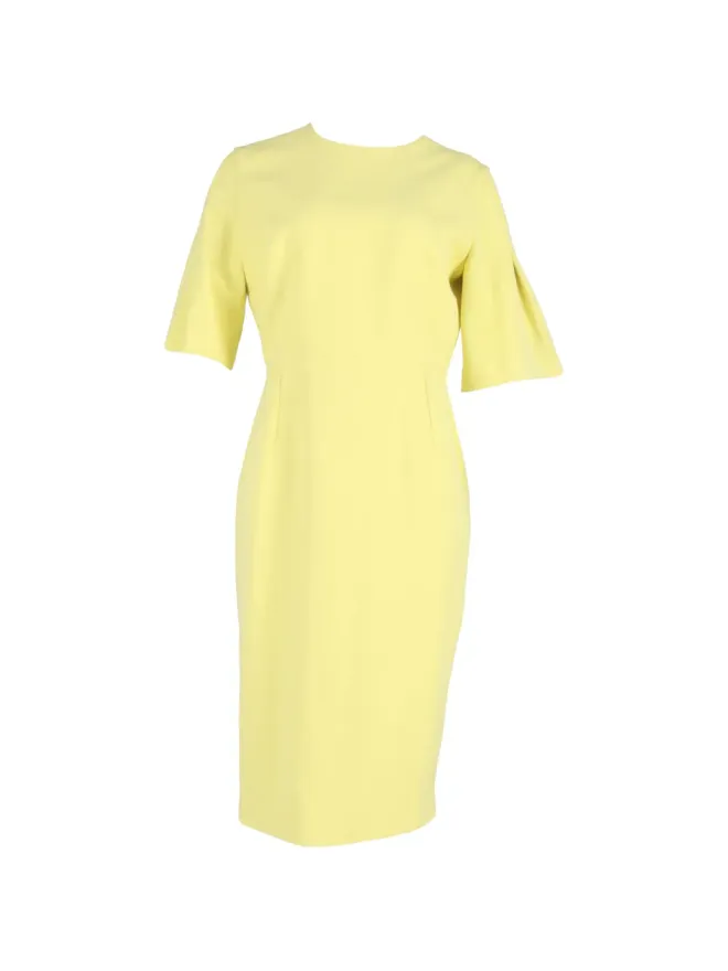 Roland Mouret Roland Mouret ベルスリーブミディドレス - イエローの商品画像