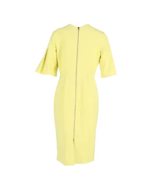 Roland Mouret ベルスリーブミディドレス - イエロー - サムネイル2