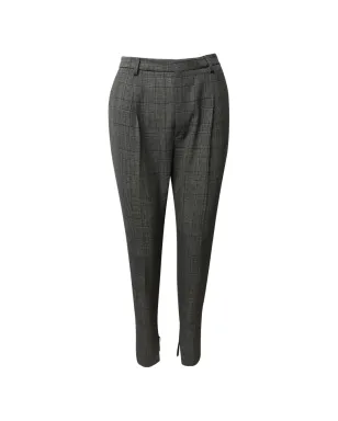 Saint Laurent Pre-Owned チェック柄スリムレッグパンツ - グレー - サムネイル1