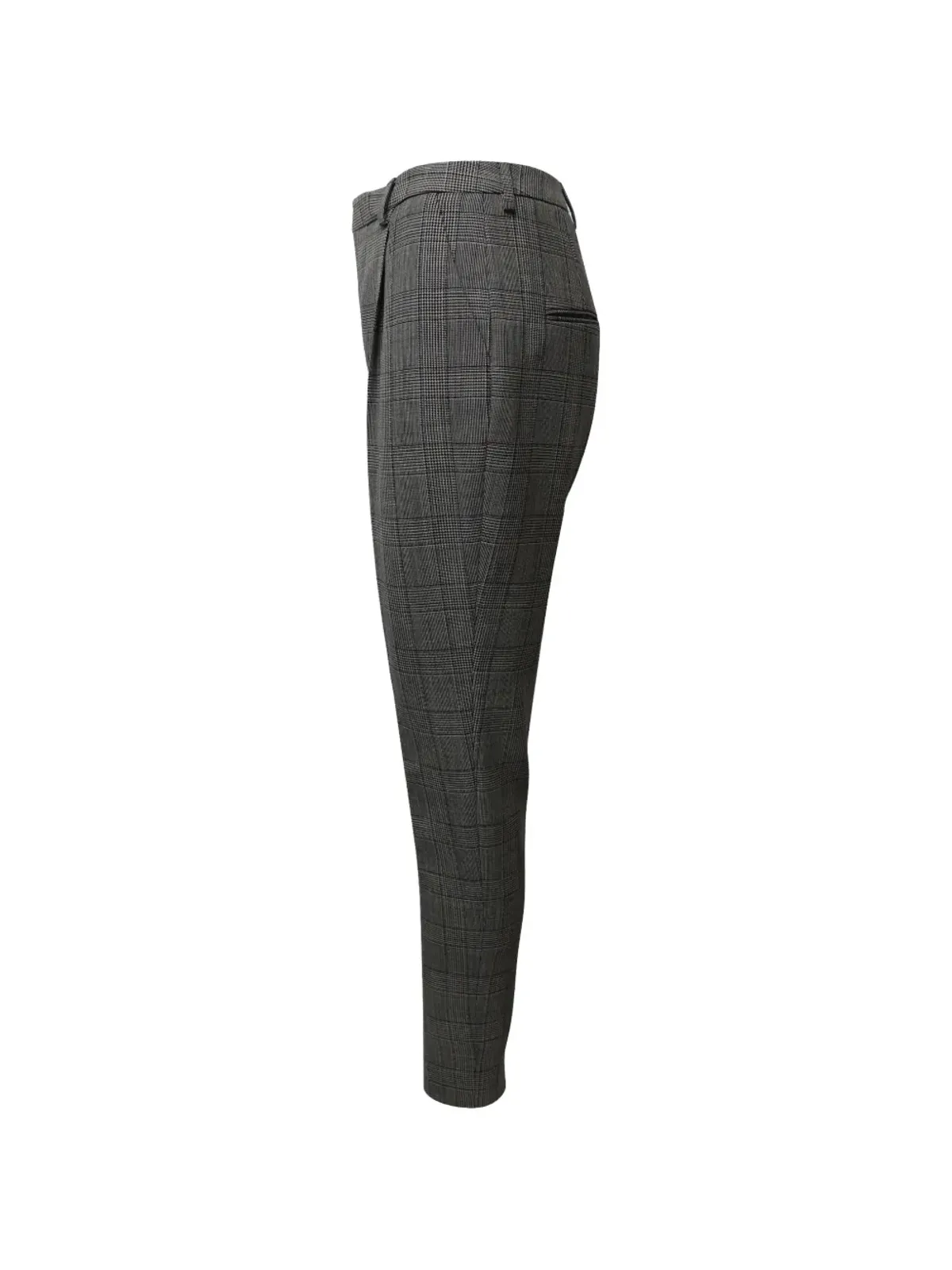 Saint Laurent Pre-Owned チェック柄スリムレッグパンツ - グレー - 画像3