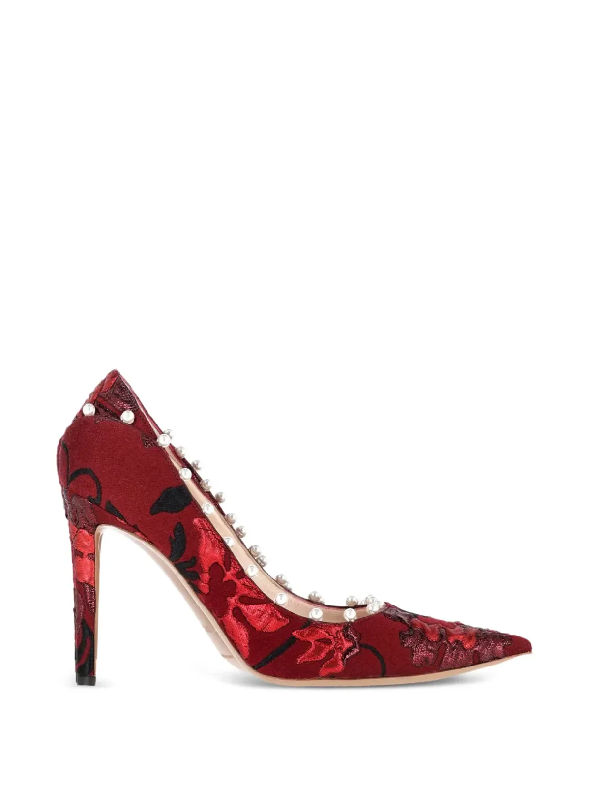 Aquazzura パール付きヒールパンプス - 画像1