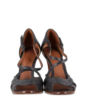 Bottega Veneta ビンテージ ペープトゥー・ストラップサンダル - ブラック - サムネイル5