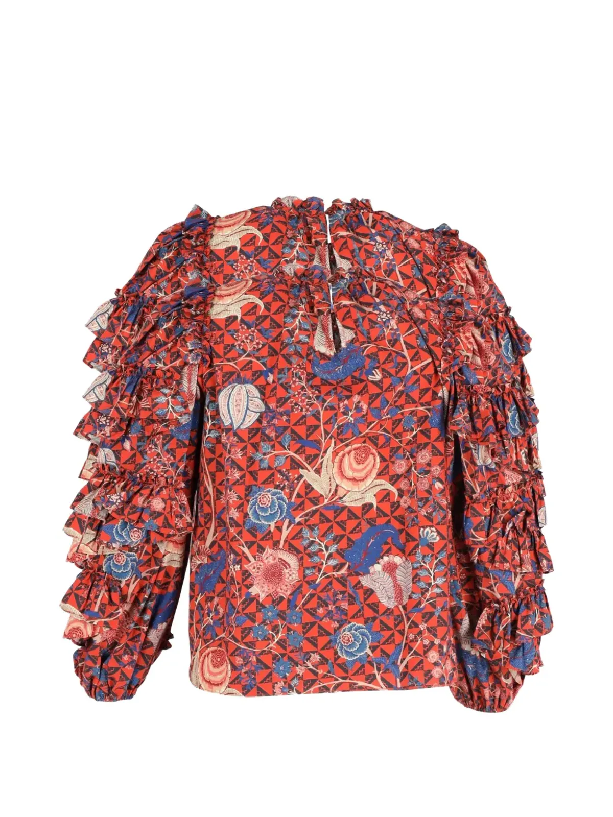 Ulla Johnson ラッフルスリーブトップ - Red - 画像2