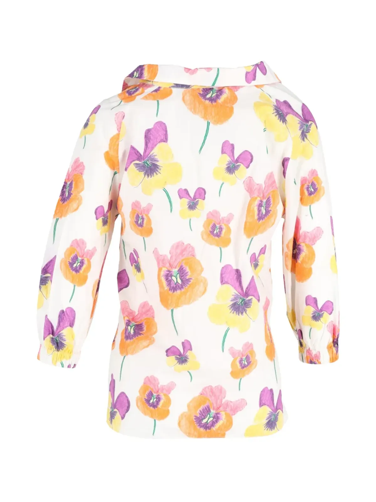 Marni Pre-Owned 花柄プリントVネックシャツ - White - 画像2