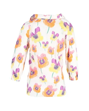 Marni Pre-Owned 花柄プリントVネックシャツ - White - サムネイル2