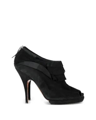 Moschino Pre-Owned ラッフルド ハイヒール ブーツ（ブラック） - サムネイル1
