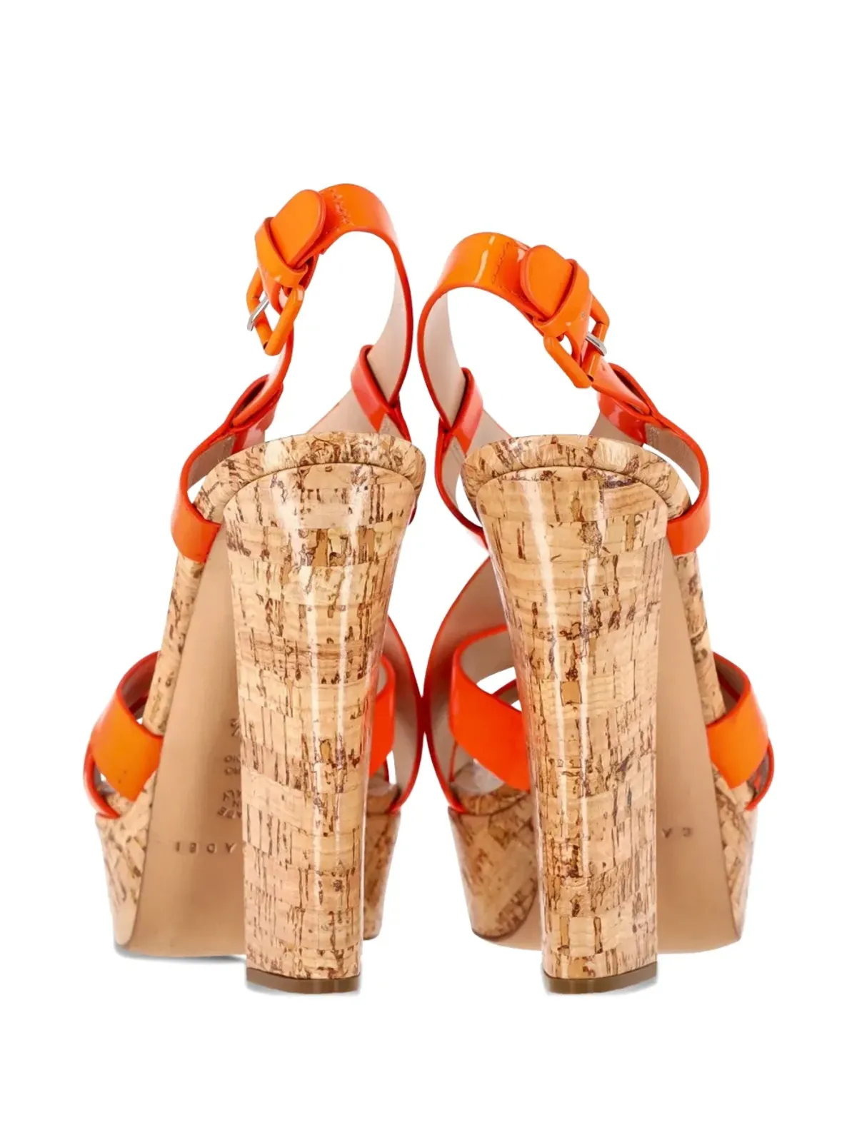 Casadei Vintage クリスクロス・ブロックヒール サンダル - 画像3