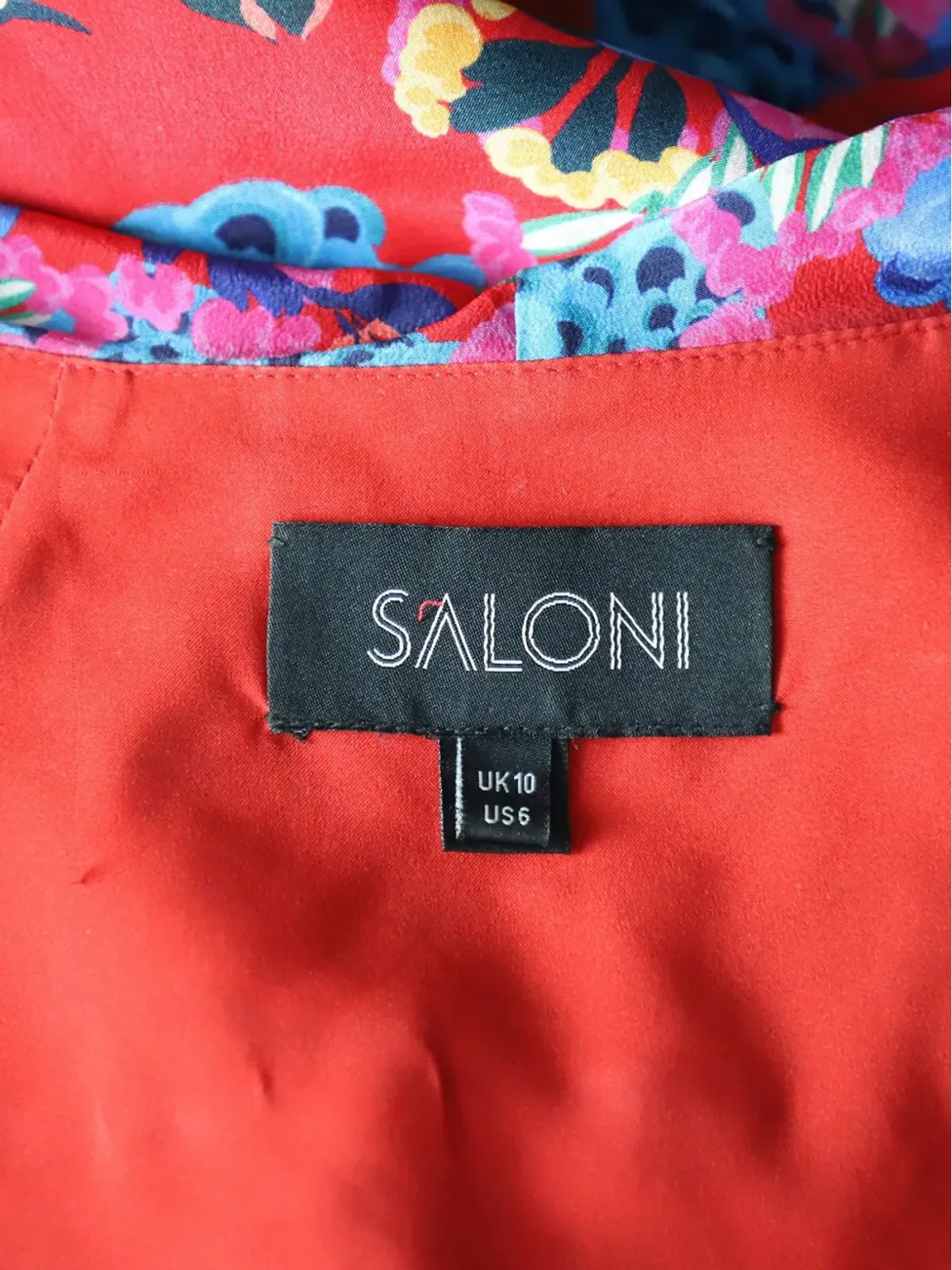 Saloni プリント柄ミディドレス - 画像4