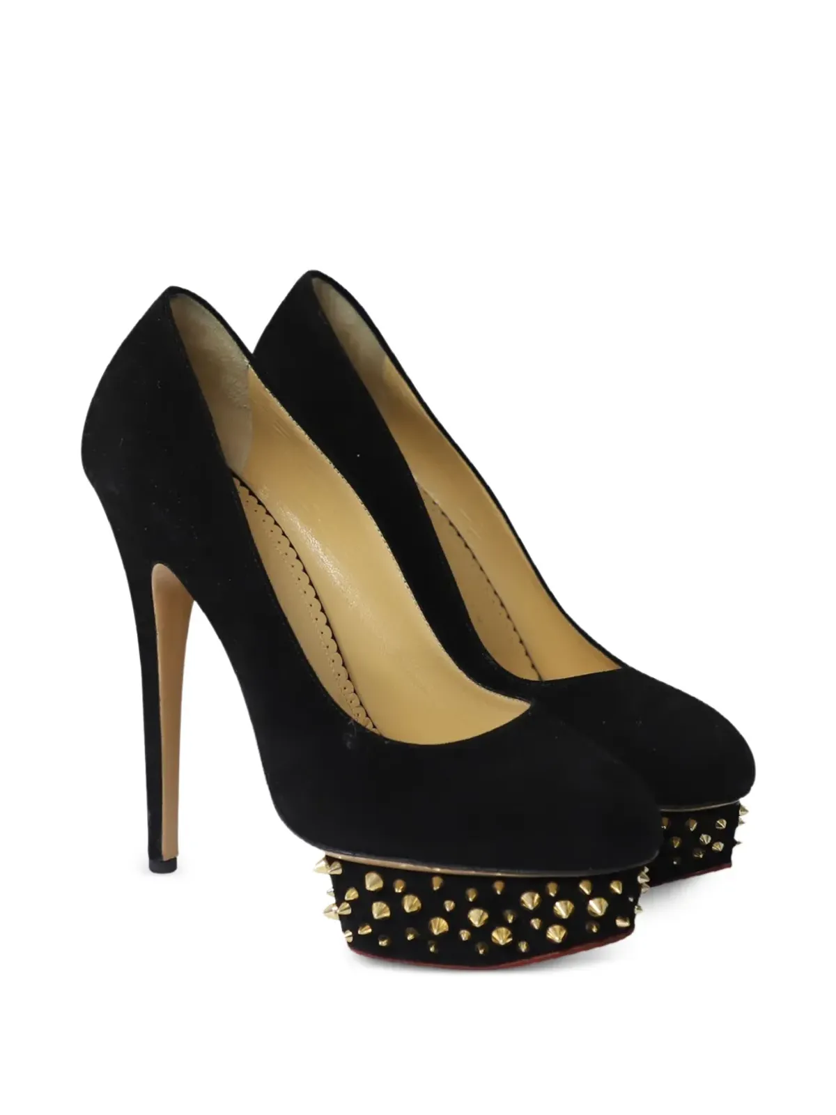 Charlotte Olympia スタッズ付きプラットフォームヒール - 画像2