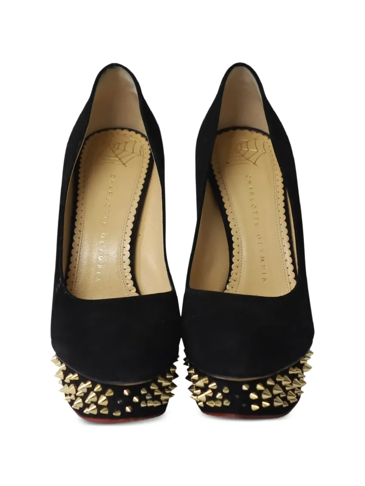 Charlotte Olympia スタッズ付きプラットフォームヒール - 画像4