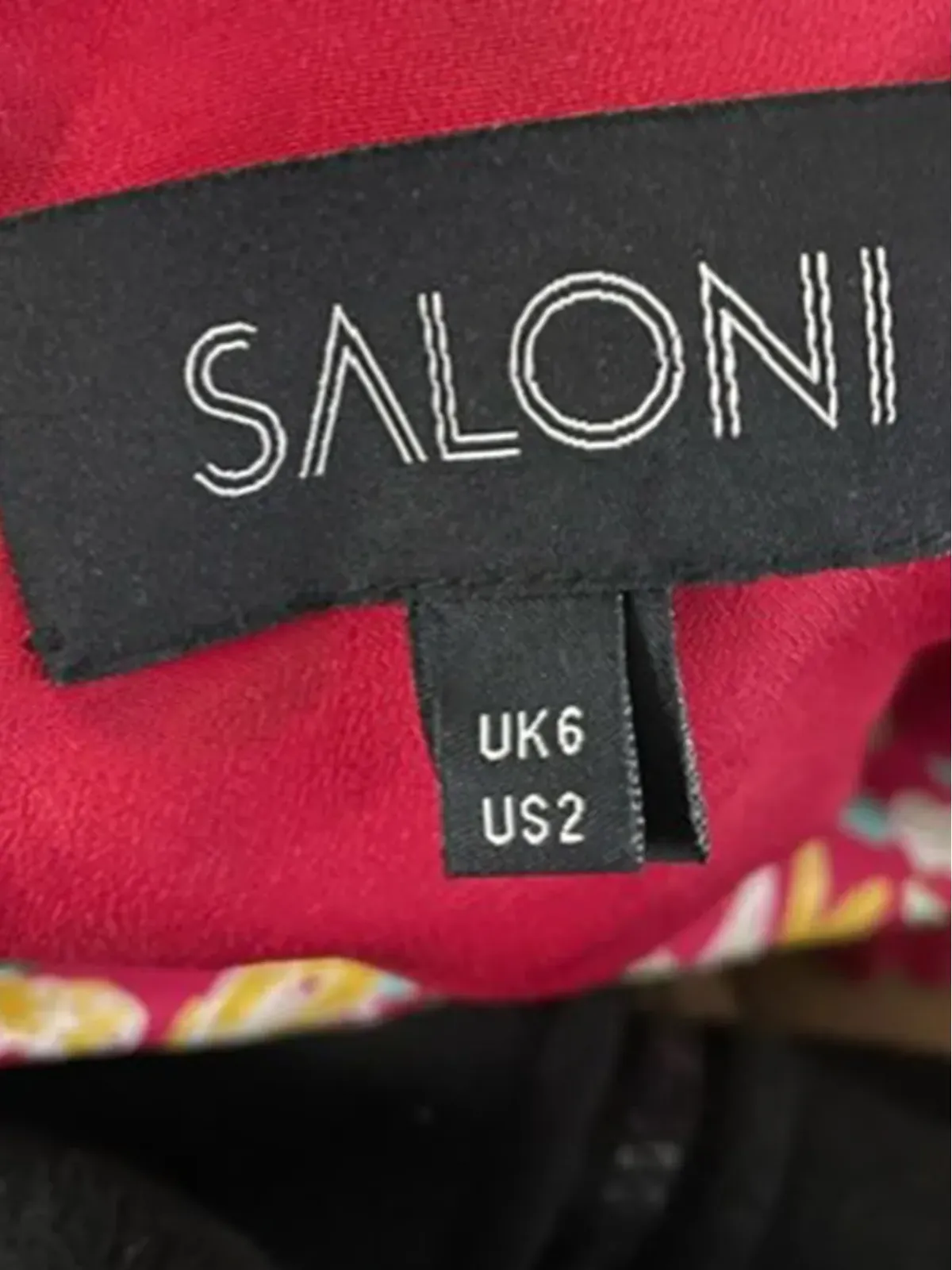 Saloni ヘザー 花柄プリント フリル ミディドレス - レッド - 画像3