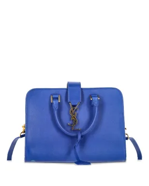 Saint Laurent Pre-Owned baby Cabas monogram leather tote bag - Blue - サムネイル1
