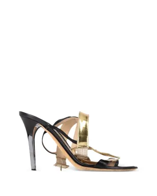 Jimmy Choo ビンテージ T-strapヒールサンダル ブラック - サムネイル1