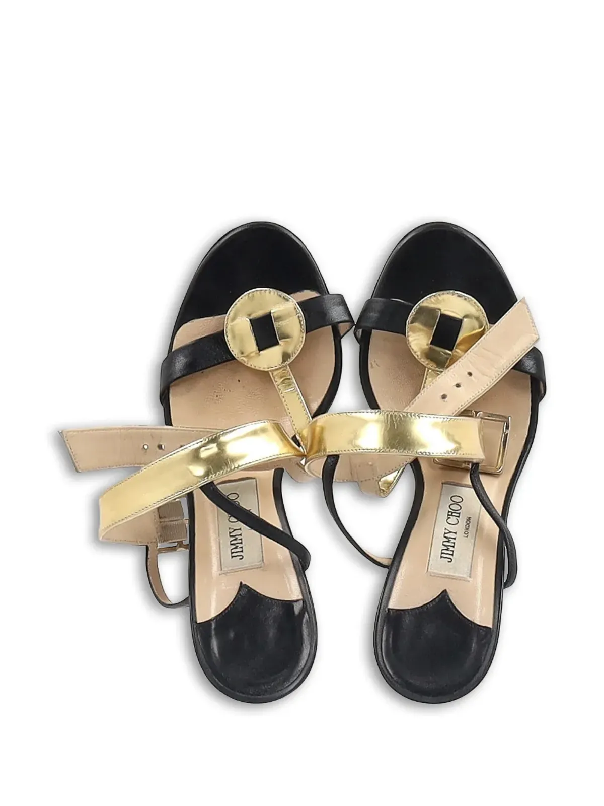 Jimmy Choo ビンテージ T-strapヒールサンダル ブラック - 画像5