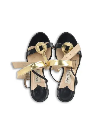 Jimmy Choo ビンテージ T-strapヒールサンダル ブラック - サムネイル5