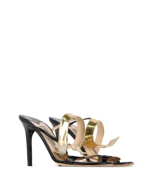 Jimmy Choo ビンテージ T-strapヒールサンダル ブラック - サムネイル2