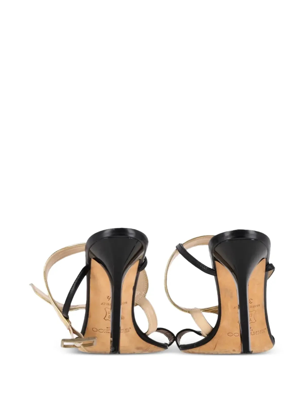 Jimmy Choo ビンテージ T-strapヒールサンダル ブラック - 画像3